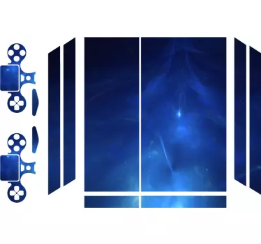 PS4 Skin Fantasie abstraktes blaues thema - TenStickers
