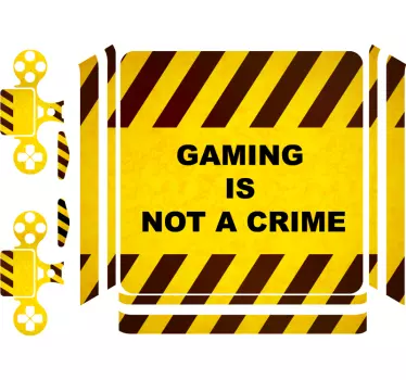 Ps4 aufkleber achtung gaming zeichen - TenStickers