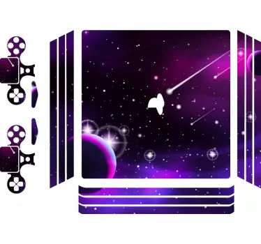 PS4 Skin Lila universum thema - TenStickers
