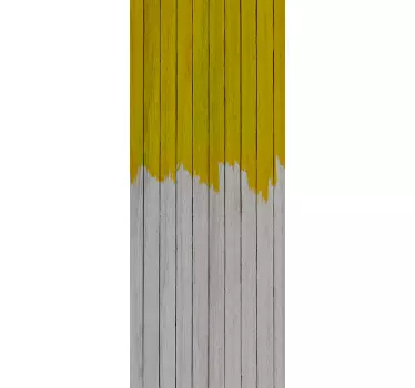 Folie tür gelbe holzplatte - TenStickers