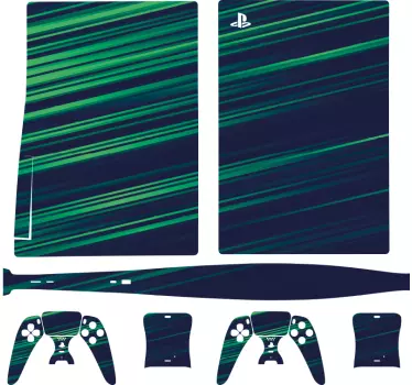 PS5 Skin gestreifter gaming-schutz - TenStickers
