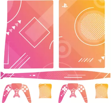 Ps5 skin im abstrakten geometrischen stil - TenStickers