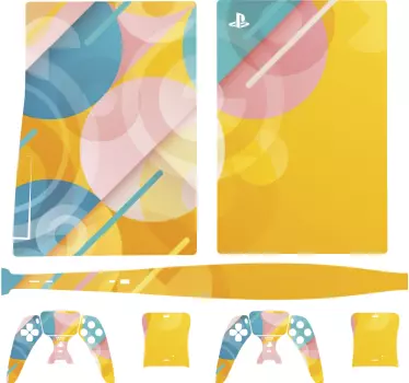 Ps5 skin mit kräftigen farbmustern - TenStickers