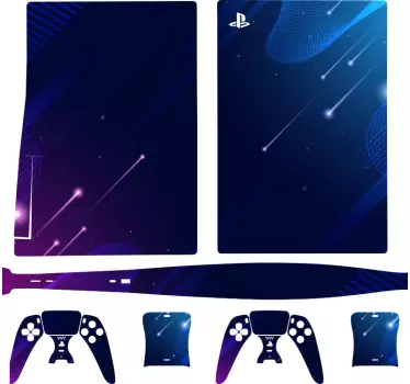 Ps5 skin mit kosmischem gaming-muster - TenStickers