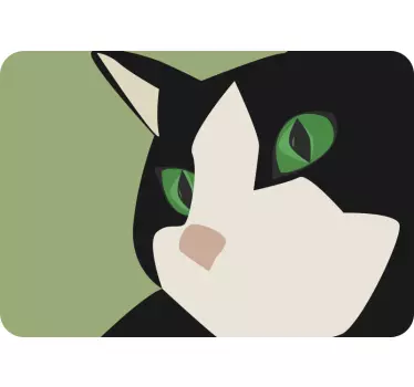 Folie schwarz-weiße katze - TenStickers