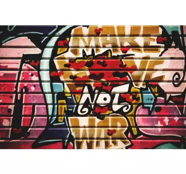 Laptop aufkleber liebe statt krieg - TenStickers