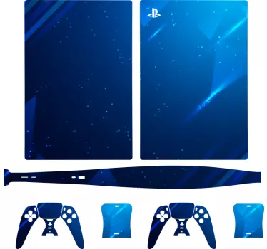 Ps5 skin blau funkelndes cover - TenStickers