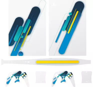 Ps5 skin in lebhaften abstrakten formen - TenStickers