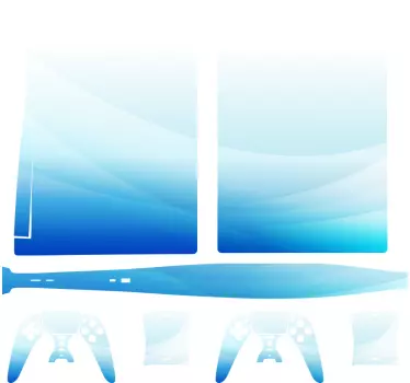 Ps5 skin blauverlauf cover - TenStickers