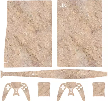 Ps5 skin mit natürlicher steintextur - TenStickers