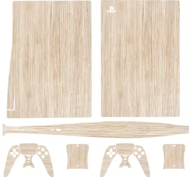 PS5 Skin Holzbeschaffenheit - TenStickers