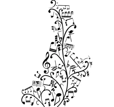 Noten Baum Aufkleber - TenStickers