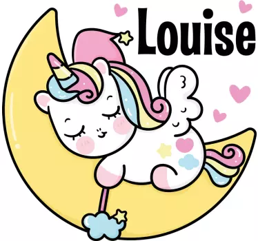 Wandtattoo kinderzimmer ruhendes einhorn mond - TenStickers