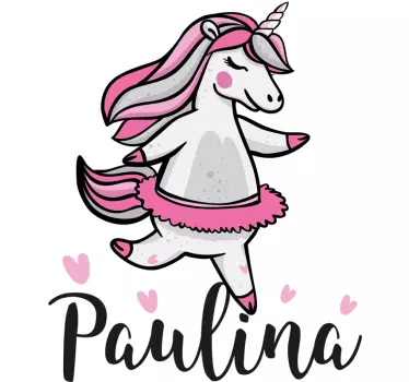Wandtattoo kinderzimmer einhorn ballett design - TenStickers