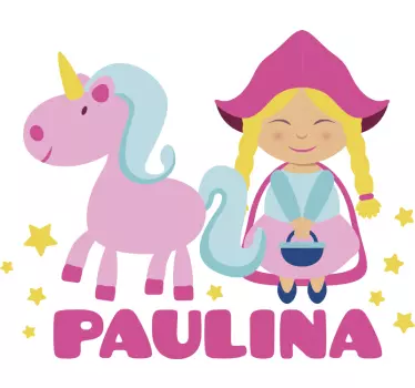 Wandtattoo kinderzimmer süßer einhorn begleiter - TenStickers