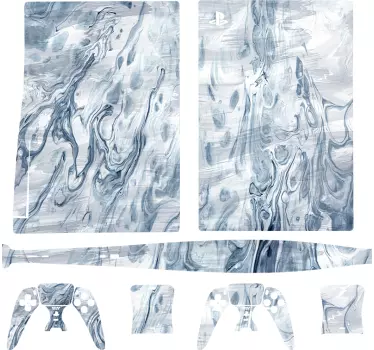 Ps5 skin marmor blau muster - TenStickers