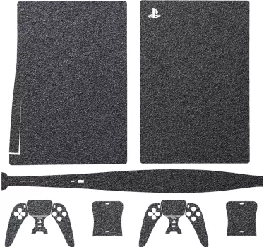 PS5 Skin Gebürsteter schwarzer stahl - TenStickers