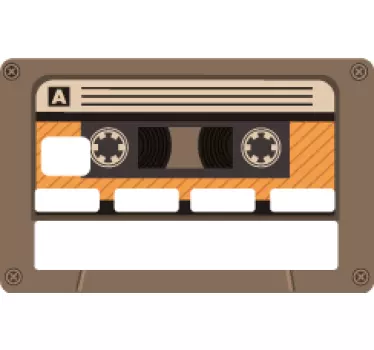 Kreditkarten Sticker 70er jahre kassette - TenStickers