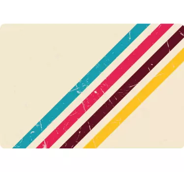 Notebook Aufkleber 70er diagonale linien - TenStickers