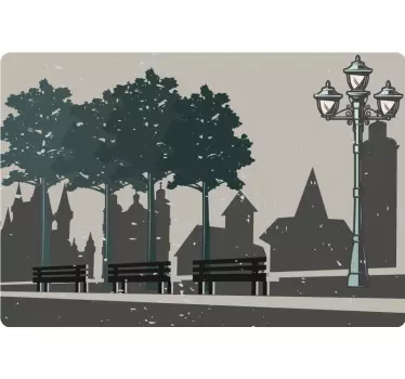 Laptop aufkleber stadtpark szene - TenStickers