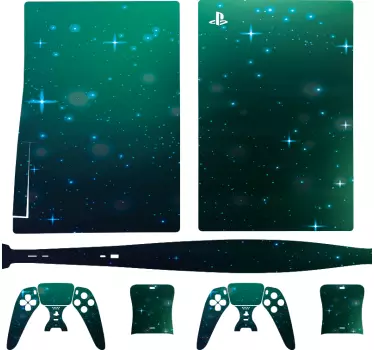 Grüner Sternenhimmel PS5 Skin - TenStickers