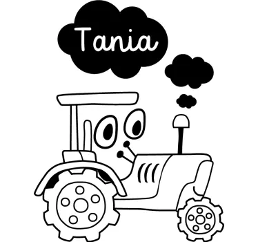 Wandtattoo kinderzimmer süße traktor illustration - TenStickers