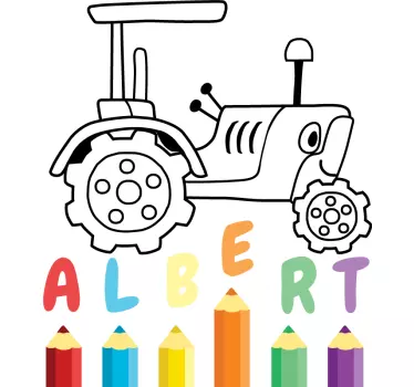 Wandtattoo kinderzimmer mit traktor-motiv - TenStickers