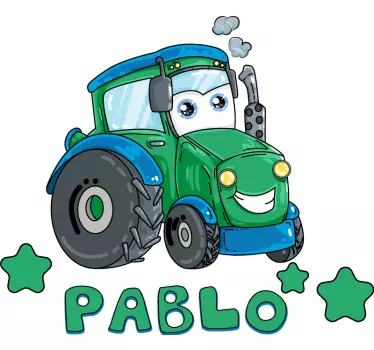 Wandtattoo kinderzimmer individuell gestaltbarer traktor - TenStickers
