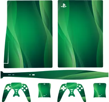 Ps5 skin mit elegantem grünen muster - TenStickers