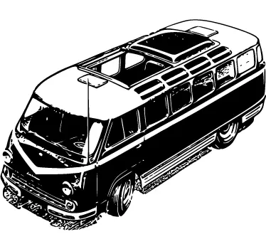 Klassischer Bus Aufkleber - TenStickers