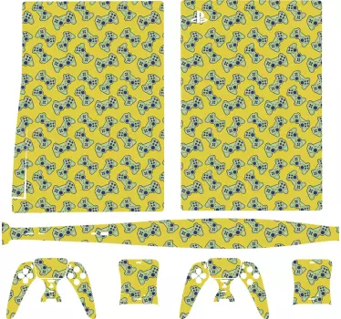 Ps5 skin mit gamecontroller-muster - TenStickers