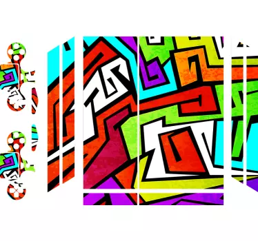 Ps4 aufkleber lebhafte abstrakte motive - TenStickers