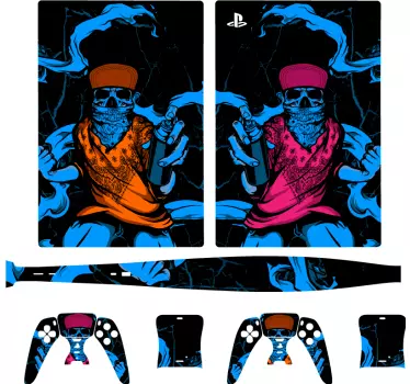 Ps5 skin im skull graffiti stil - TenStickers