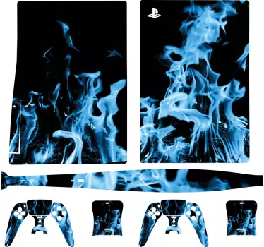Ps5 skin mit flammenmuster effekt - TenStickers