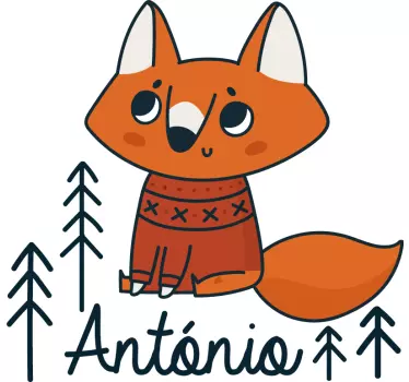 Wandtattoo kinderzimmer fuchsfigur charmant - TenStickers