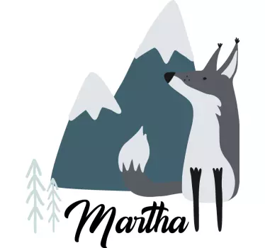 Whiteboard folie mountain wolf custom - TenStickers