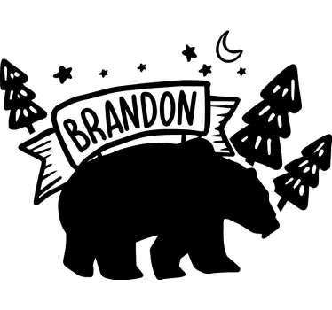 Wandtattoo kinderzimmer bär und bäume - TenStickers