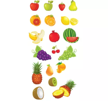 Viele Früchte Aufkleber - TenStickers