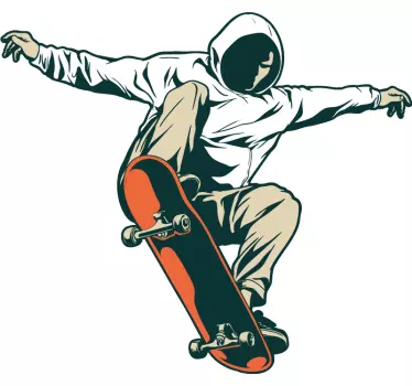 Wandtattoo Sport Skateboard springen - TenStickers