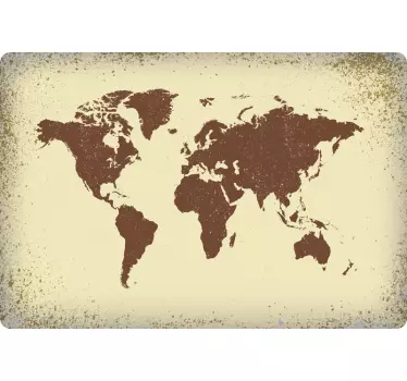 Notebook Aufkleber Schmutzige alte weltkarte - TenStickers