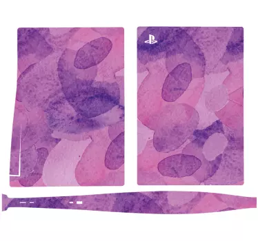 Ps5 skin mit lebhaften lila mustern - TenStickers