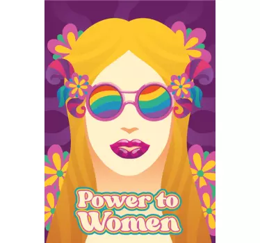Wandtattoo Retro Macht zu frauen 70er Design - TenStickers