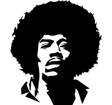Wandtattoo Retro Jimi hendrix silhouette - TenStickers