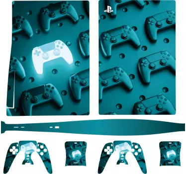 Ps5 skin mit gamer controller mustern - TenStickers