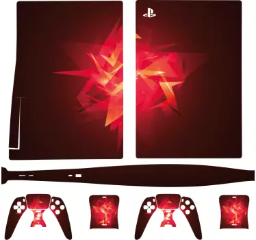 Ps5 skin mit dynamischen winkelformen - TenStickers