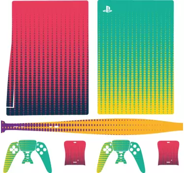 Ps5 skin im bunten konsolendesign - TenStickers