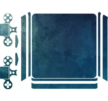 Ps4 aufkleber mit strukturiertem blauen design - TenStickers