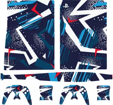 PS5 Skin abstrakte Tapete mehrere Farben - TenStickers