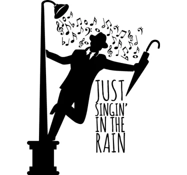 Singing in the Rain Folie Duschkabine - TenStickers