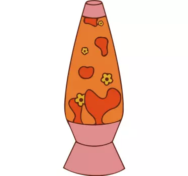 Laptop aufkleber mit lava lampen illustration - TenStickers